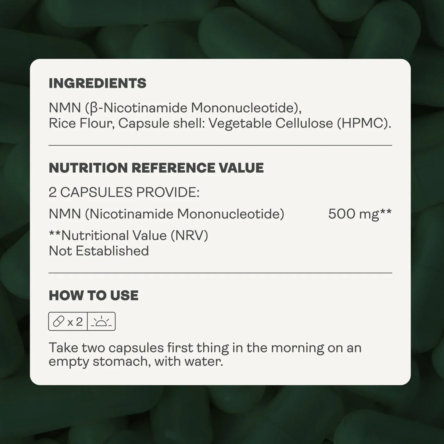 NMN (β-Nikotinamid-Mononukleotid) Kapseln, 250 mg