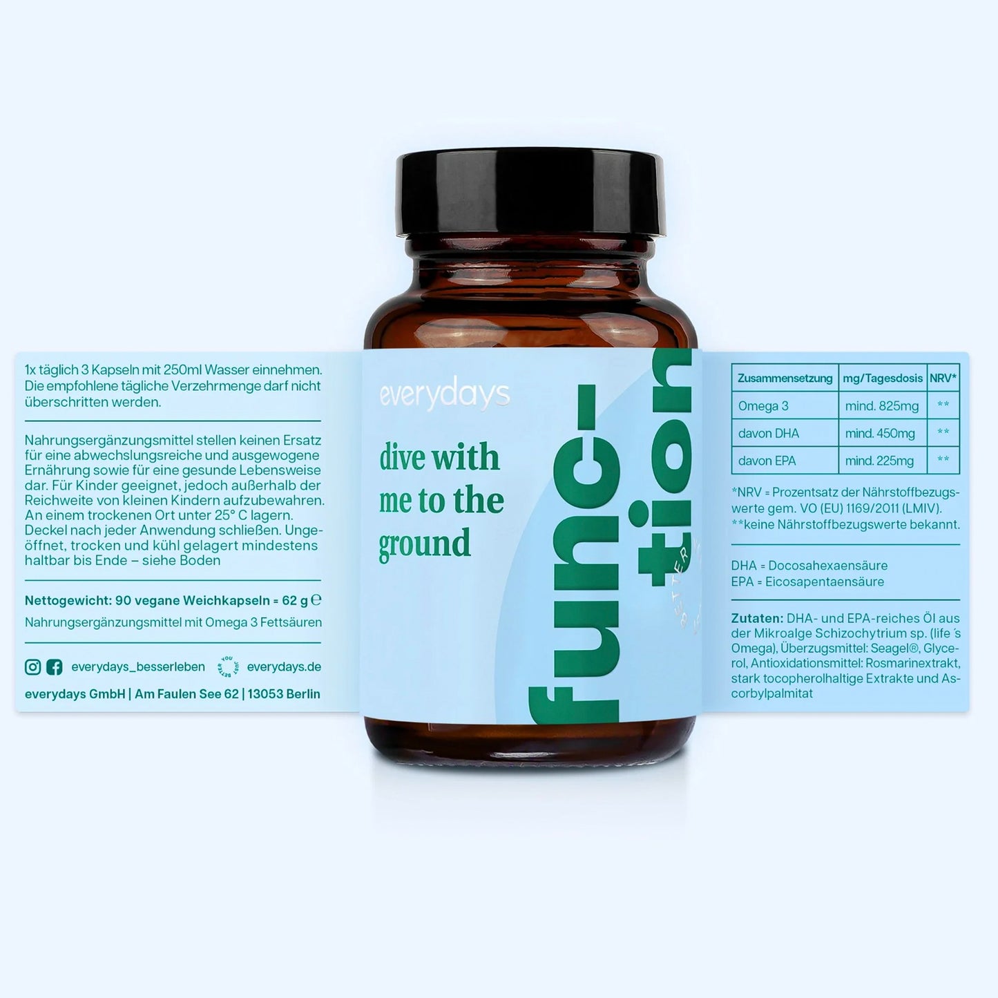 function - Brain, Body, Eyes Omega 3 Komplex