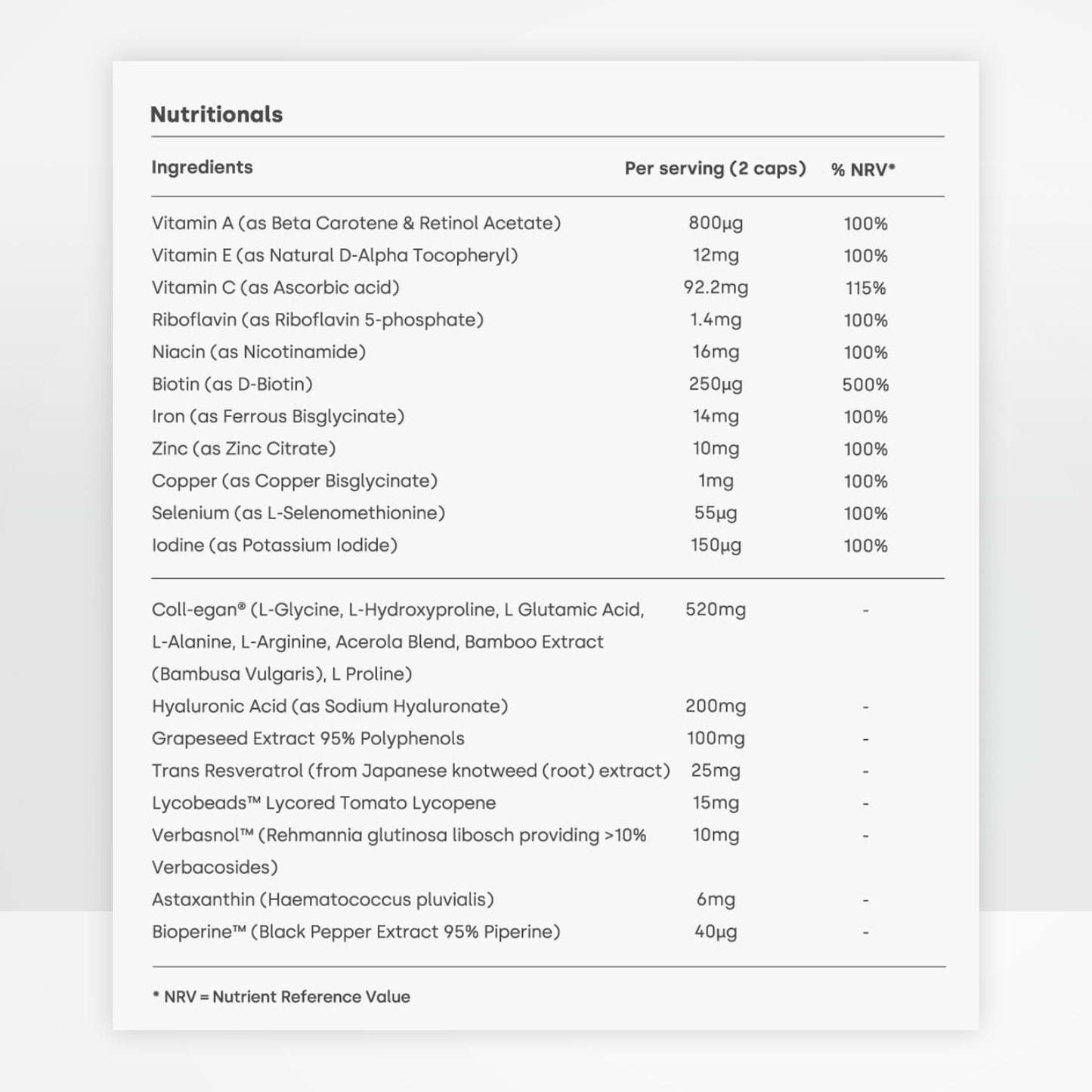 RADIANT - veganer Collagen Support