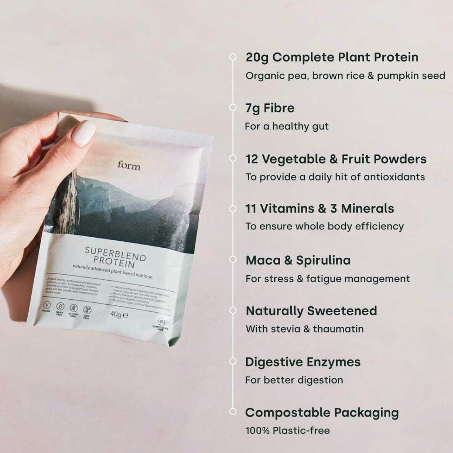 Superblend Protein Chocolate Salted Caramel, Sachet 40g