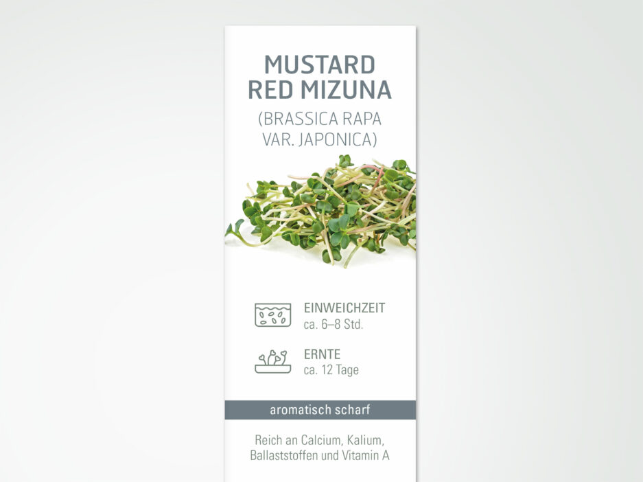 CHS Keimsaat Mustard Red Mizuna Japanischer Senfkohl
